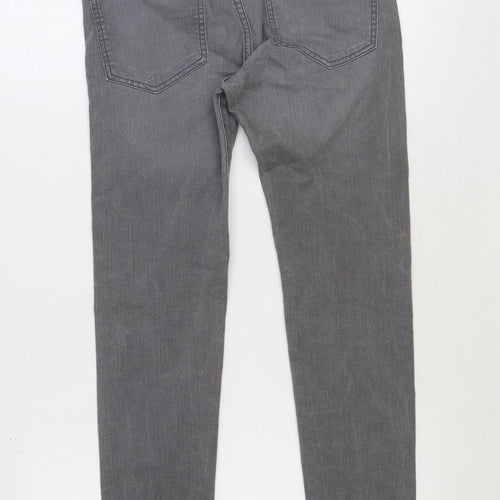 Preworn Mens Blue Cotton Skinny Jeans Size 30 in Slim Button