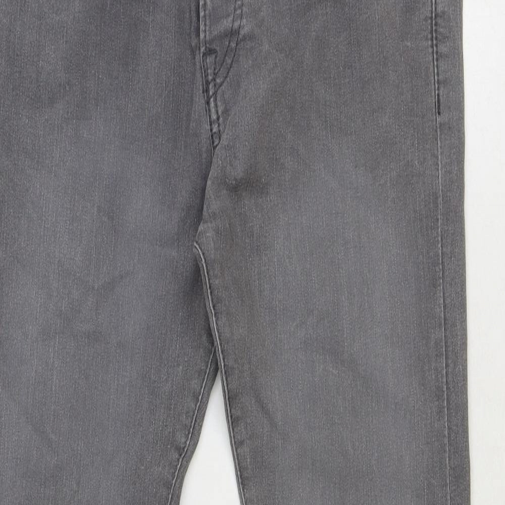Preworn Mens Blue Cotton Skinny Jeans Size 30 in Slim Button