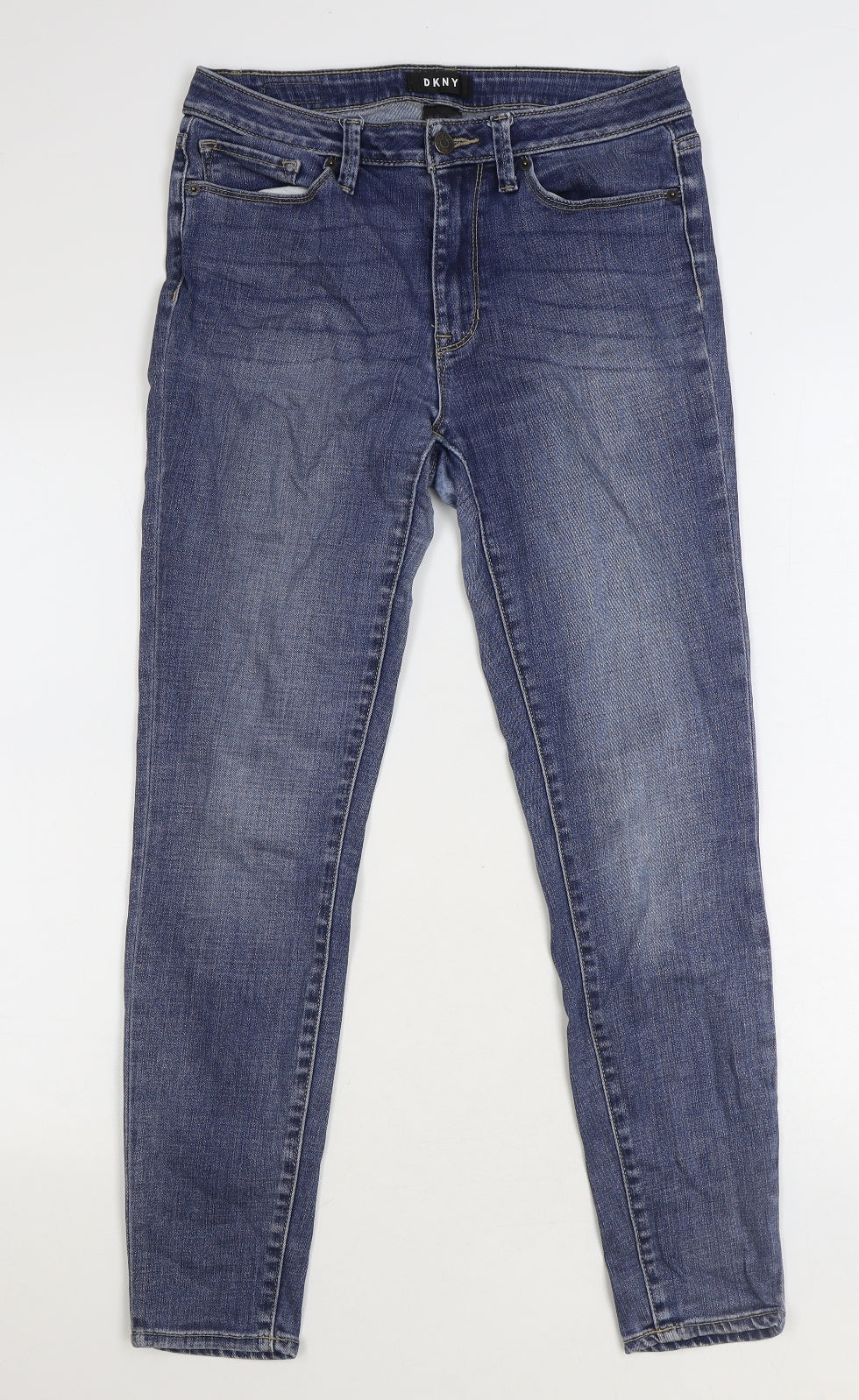 DKNY Mens Blue Cotton Skinny Jeans Size 30 in Regular Zip