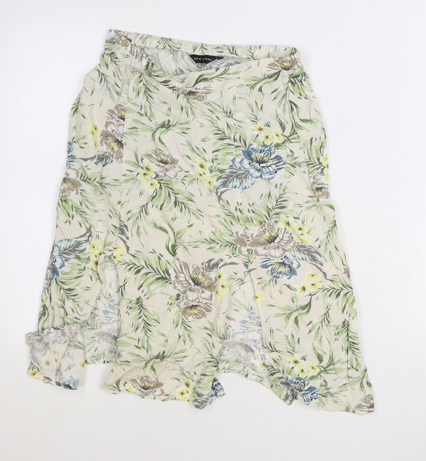 New Look Womens Multicoloured Floral Polyester Swing Skirt Size 10