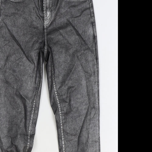 Miss Denim Womens Grey Cotton Skinny Jeans Size 10 Regular Zip