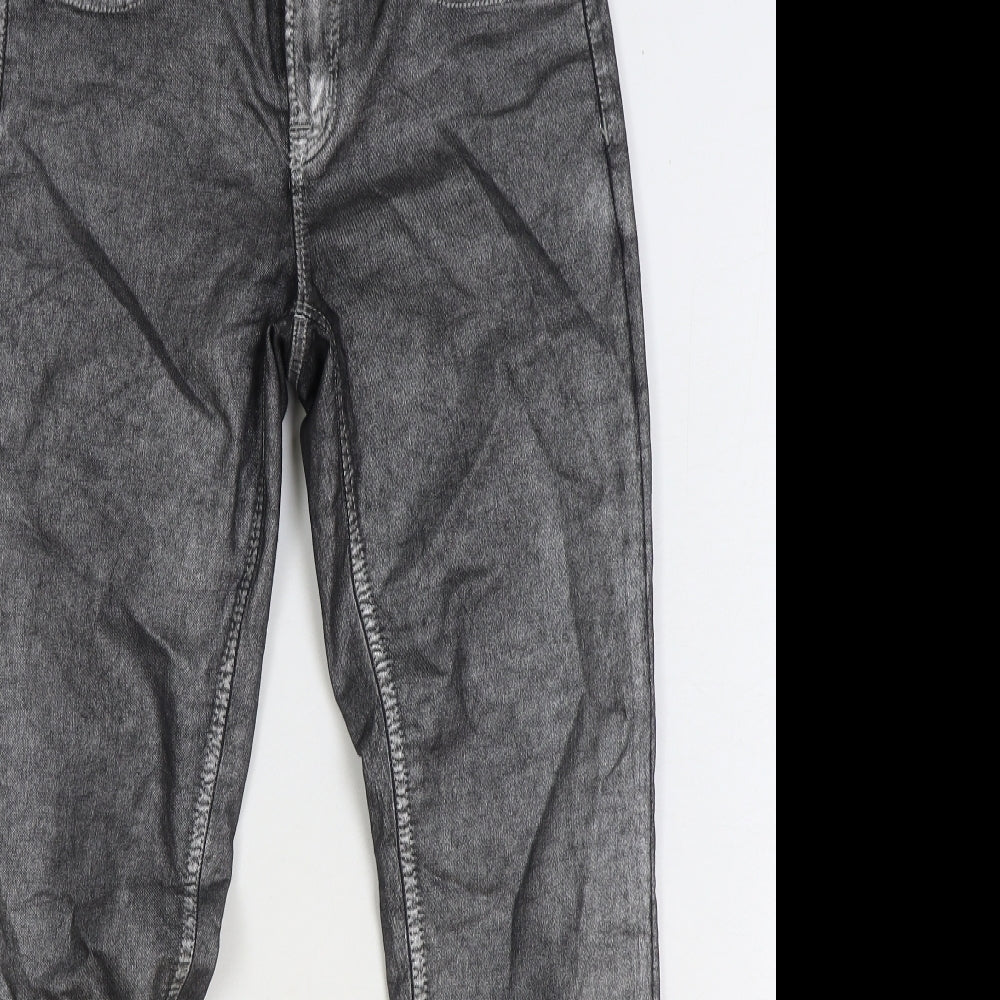 Miss Denim Womens Grey Cotton Skinny Jeans Size 10 Regular Zip