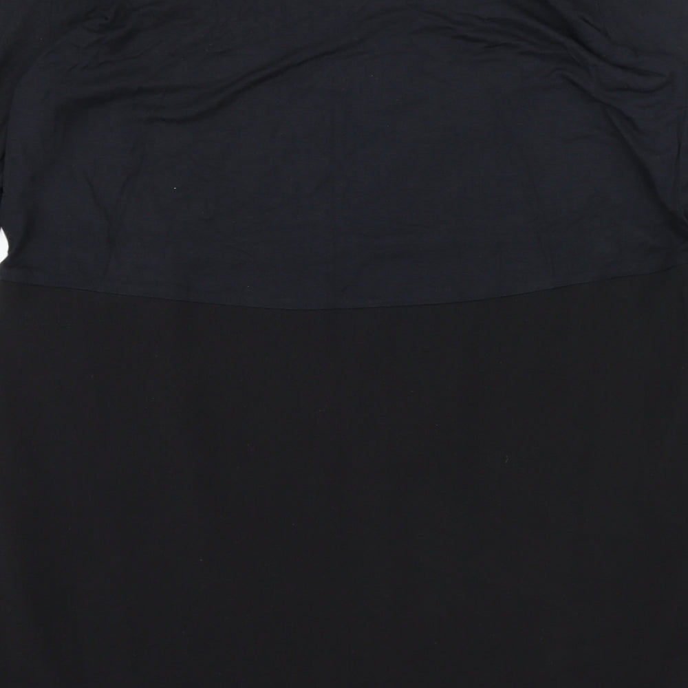 Phase Eight Womens Black Polyester Tunic Blouse Size 10 Boat Neck