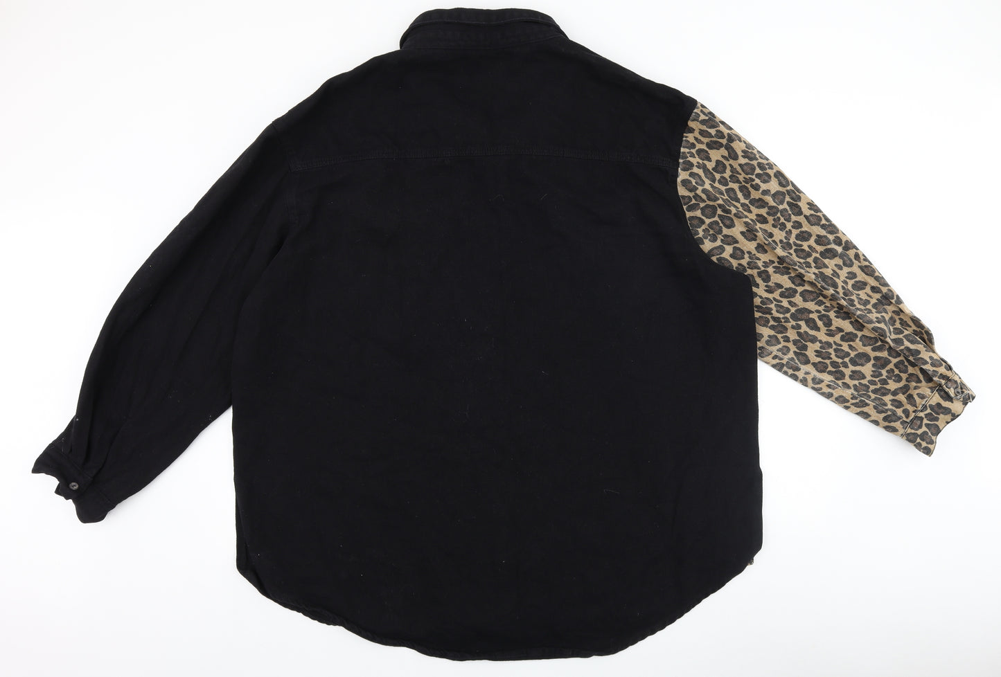 Missguided Womens Black Geometric Jacket Size 22 Button