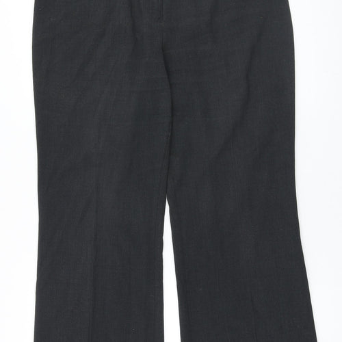Marks and Spencer Womens Grey Polyester Dress Pants Trousers Size 16 Regular Zip