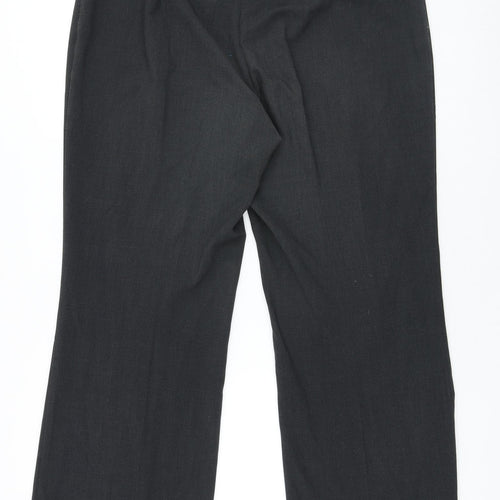Marks and Spencer Womens Grey Polyester Dress Pants Trousers Size 16 Regular Zip
