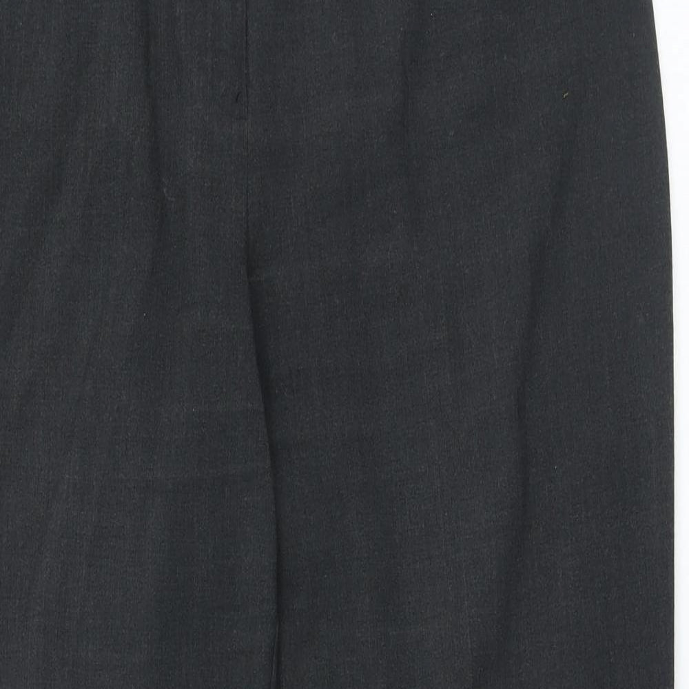 Marks and Spencer Womens Grey Polyester Dress Pants Trousers Size 16 Regular Zip