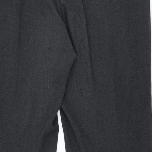 Marks and Spencer Womens Grey Polyester Dress Pants Trousers Size 16 Regular Zip