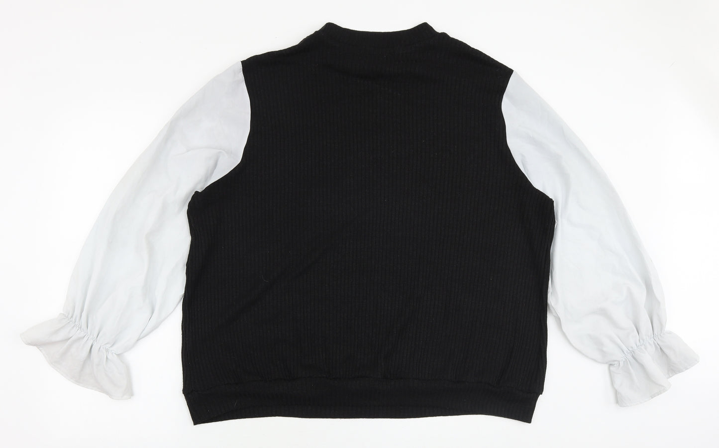 SheIn Womens Black Polyester Basic Blouse Size 3XL Round Neck