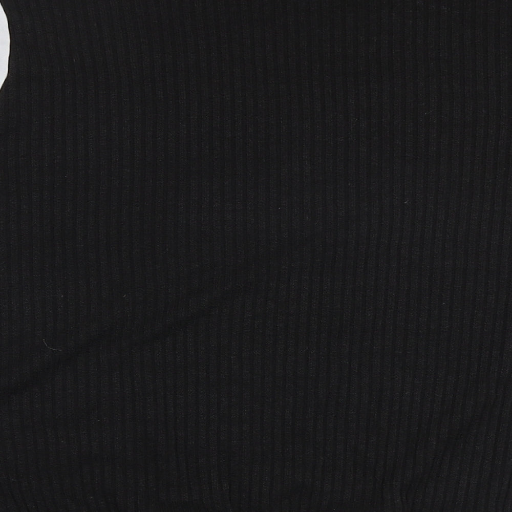SheIn Womens Black Polyester Basic Blouse Size 3XL Round Neck