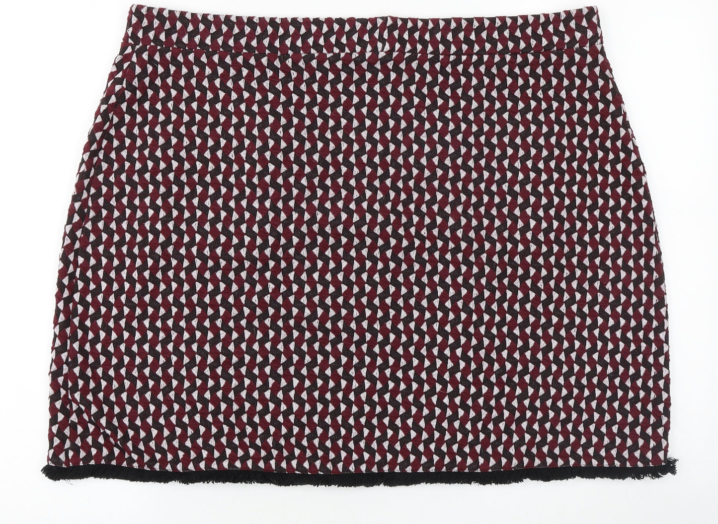 TU Womens Red Geometric Polyester Straight & Pencil Skirt Size 20