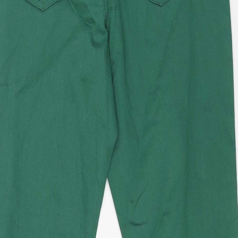 Marks and Spencer Womens Green Cotton Jegging Jeans Size 18 L28 in Regular