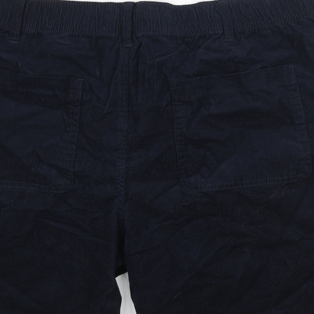 Marks and Spencer Mens Blue Cotton Chino Shorts Size XL L9 in Regular Button
