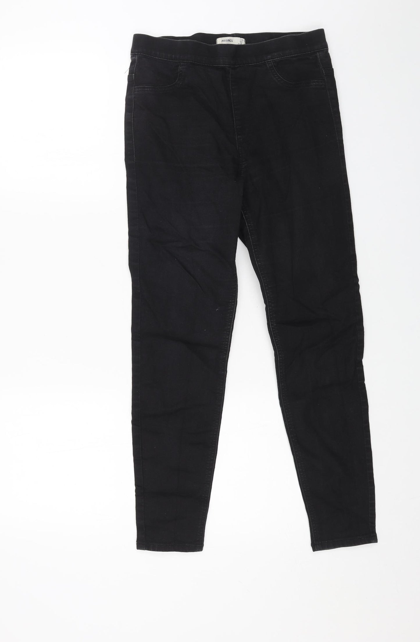 Marks and Spencer Womens Black Cotton Jegging Jeans Size 10 L26 in Regular