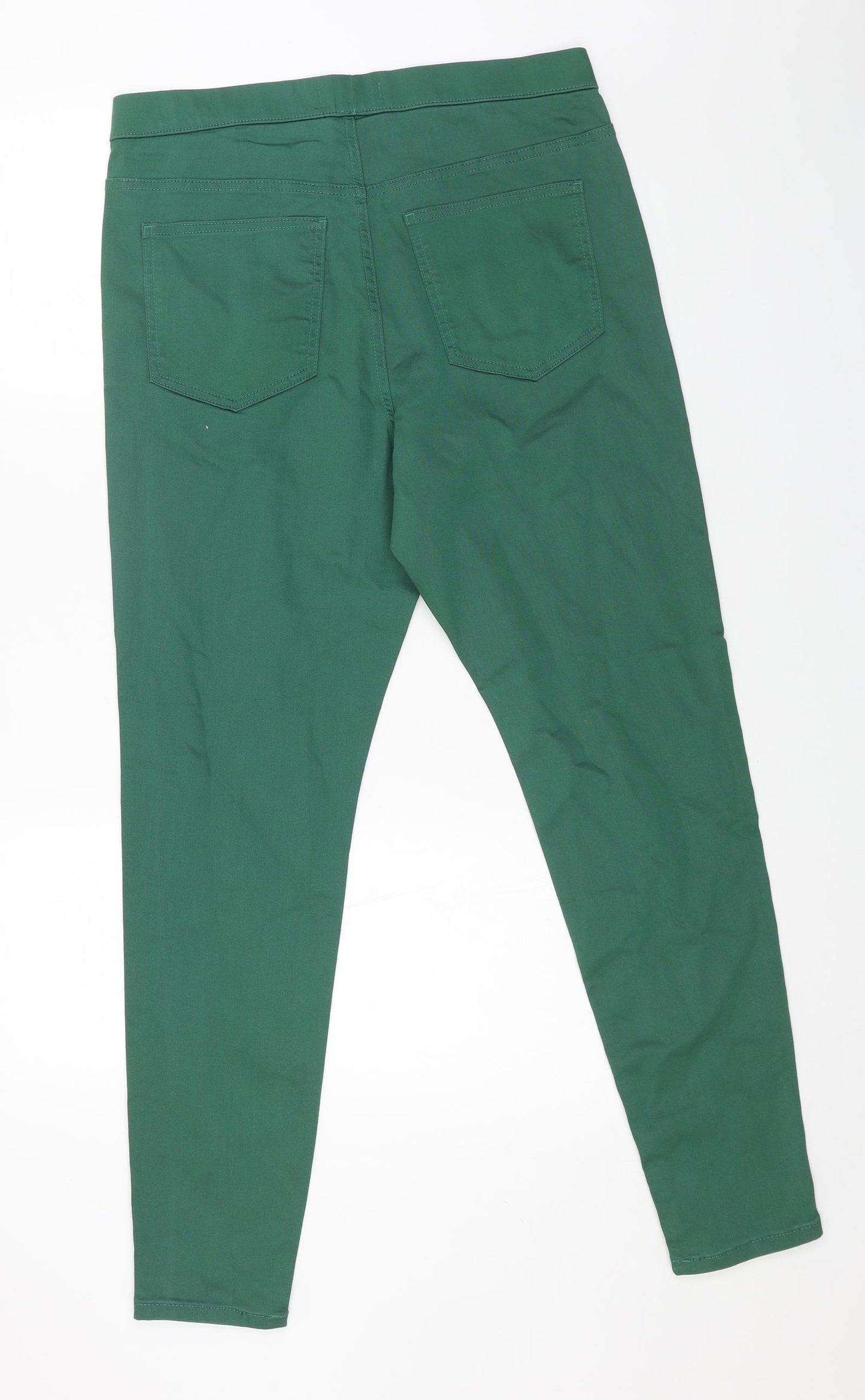 Marks and Spencer Womens Green Cotton Jegging Jeans Size 16 L29 in Regular