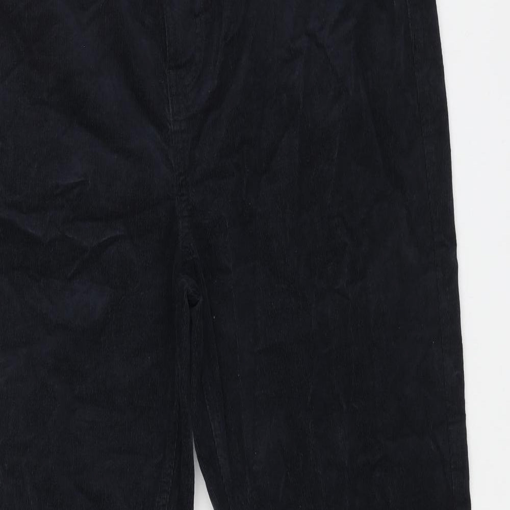Marks and Spencer Womens Blue Cotton Straight Jeans Size 16 L29 in Regular Button