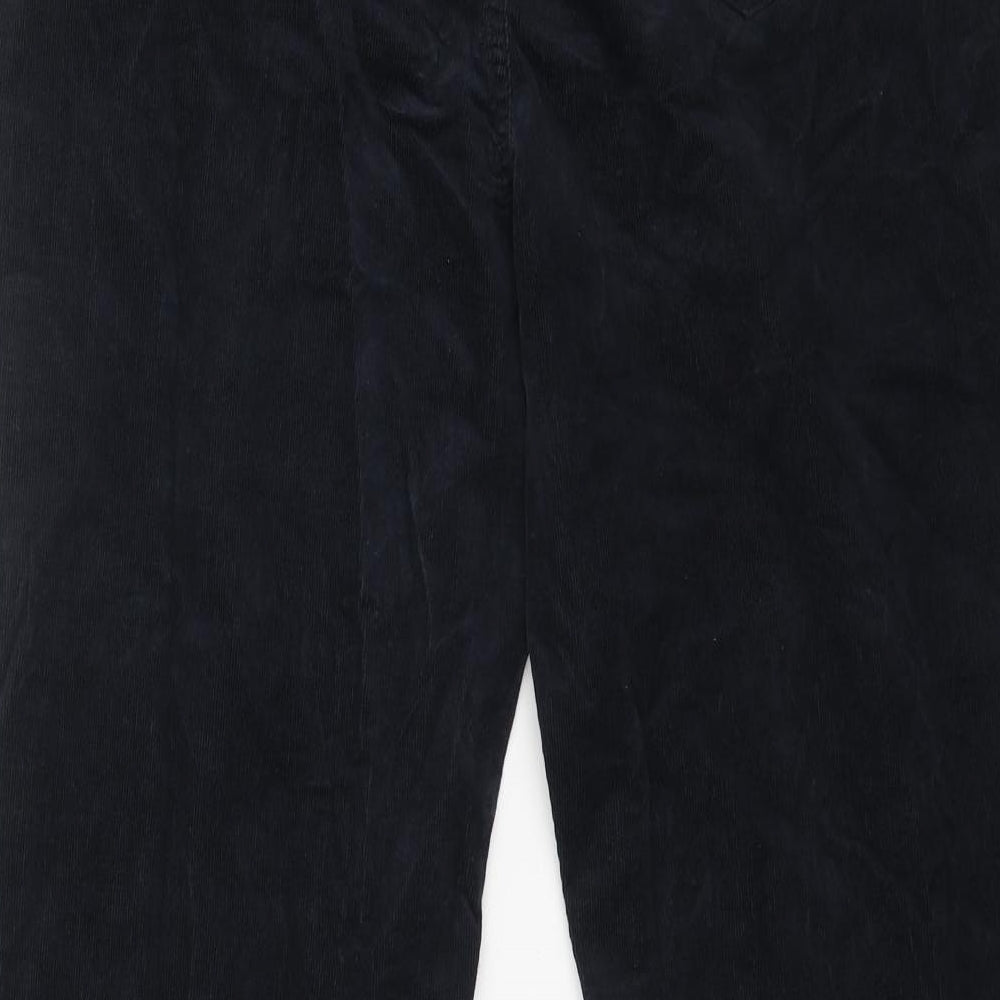 Marks and Spencer Womens Blue Cotton Straight Jeans Size 16 L29 in Regular Button