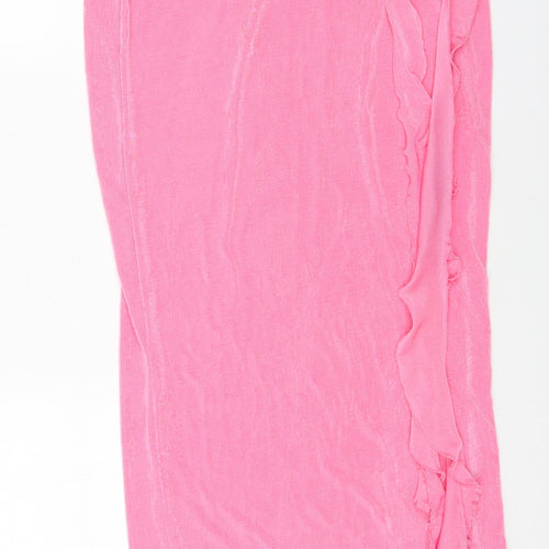 Ego Womens Pink Polyester Wrap Skirt Size L - Flower Detail