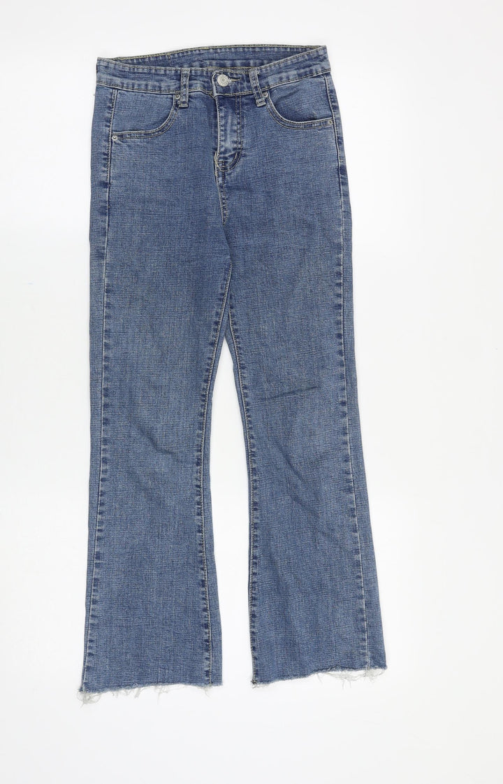 Party Jeans Womens Blue Cotton Bootcut Jeans Size S Regular Zip