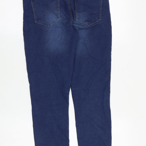 Denim & Co. Womens Blue Cotton Skinny Jeans Size 10 Regular Zip