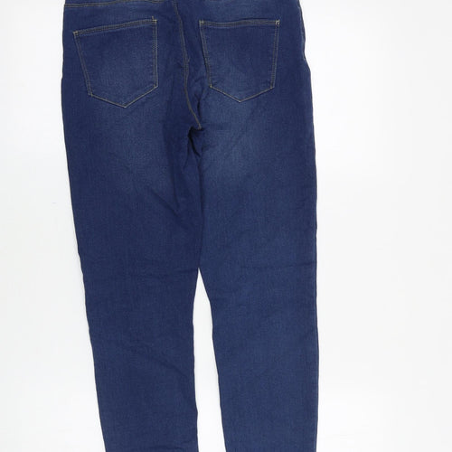 Denim & Co. Womens Blue Cotton Skinny Jeans Size 8 Regular Zip