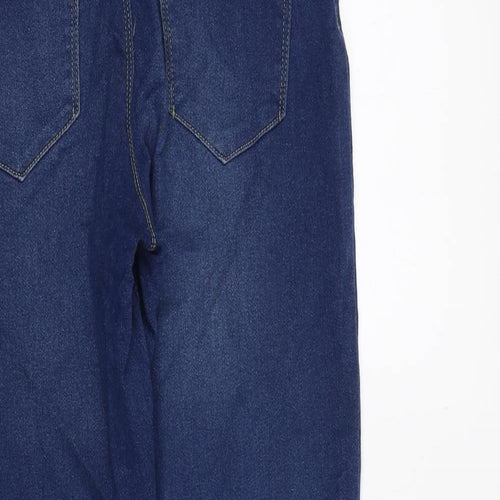 Denim & Co. Womens Blue Cotton Skinny Jeans Size 8 Regular Zip