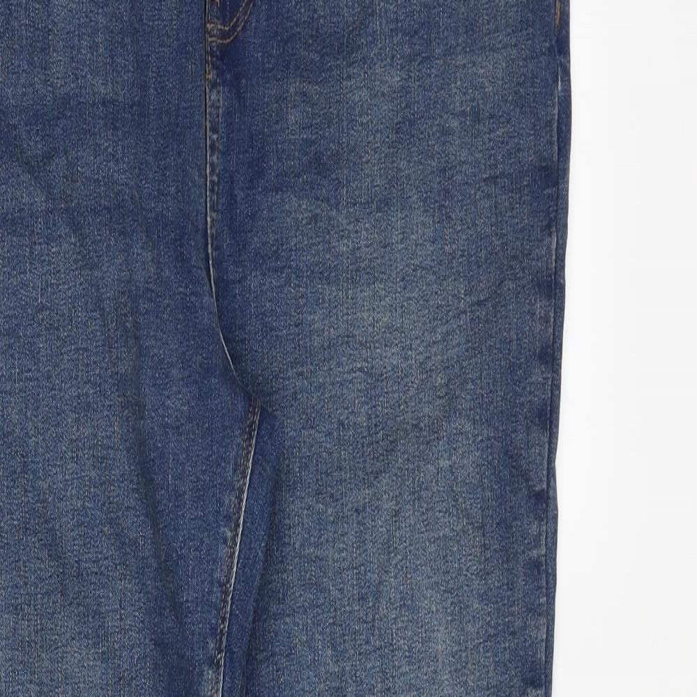 Primark Womens Blue Cotton Skinny Jeans Size 14 Regular Zip