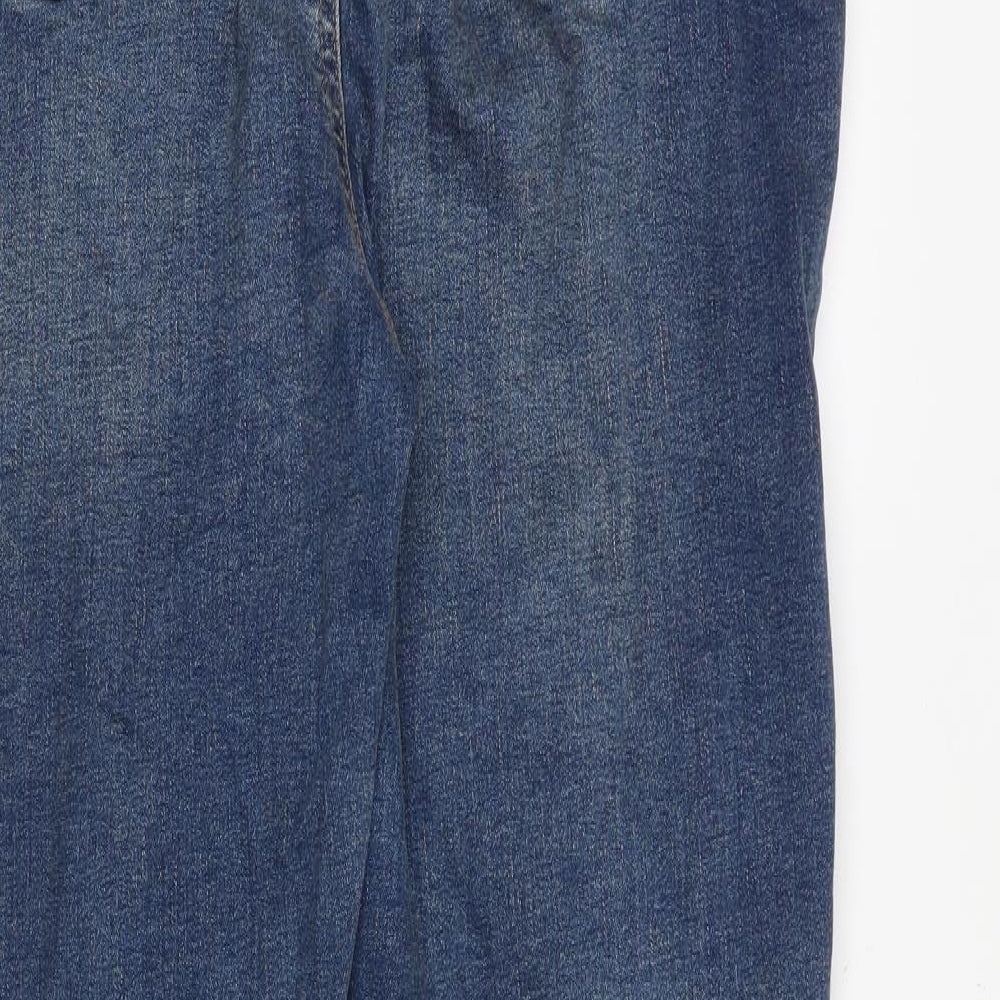 Primark Womens Blue Cotton Skinny Jeans Size 14 Regular Zip