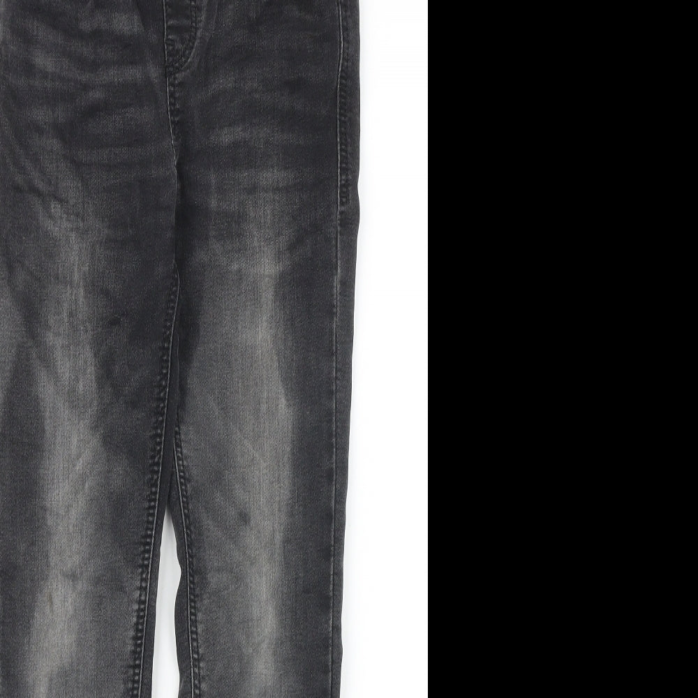 NEXT Boys Black Cotton Skinny Jeans Size 11 Years Regular Drawstring