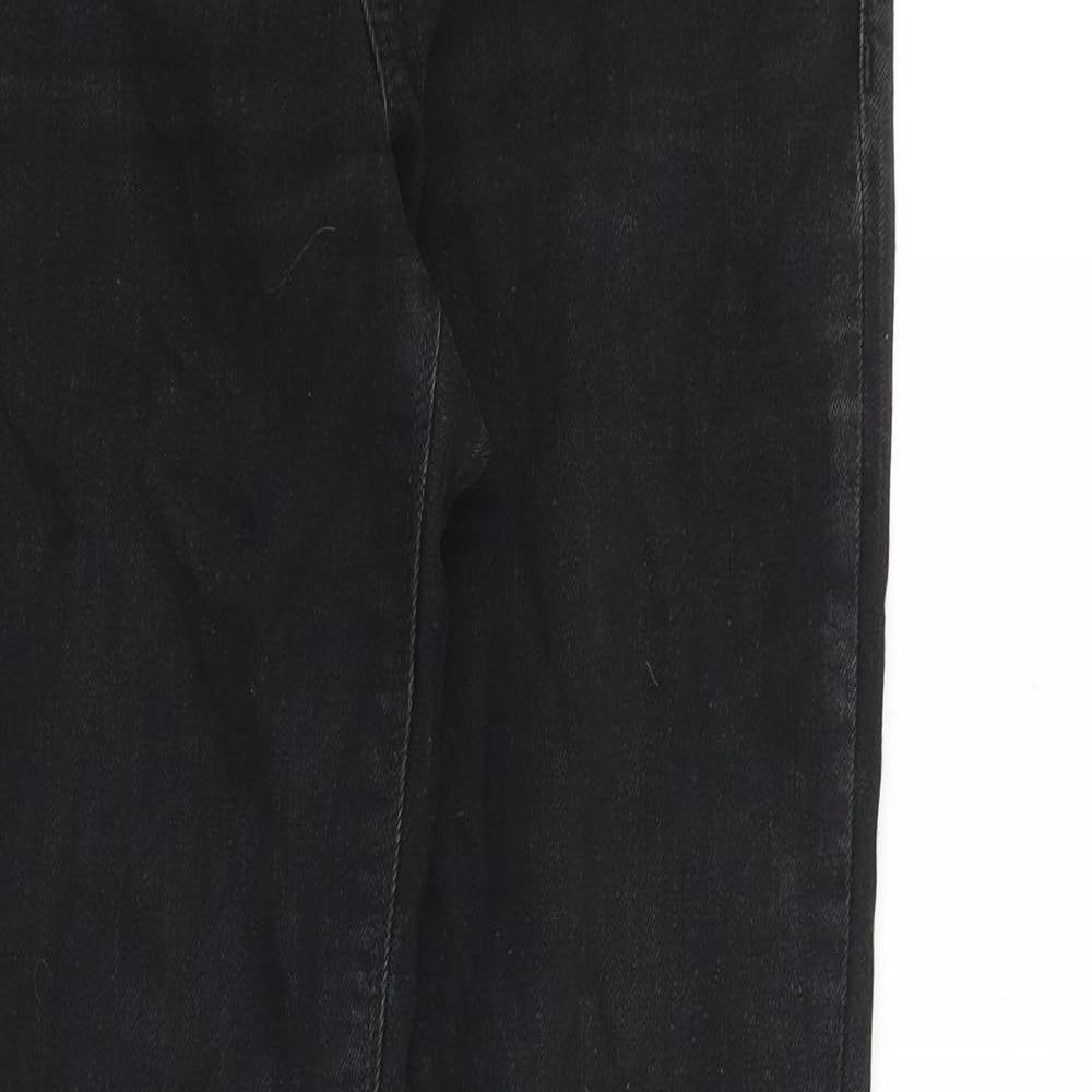 Gap Girls Black Cotton Skinny Jeans Size 13 Years Regular Zip