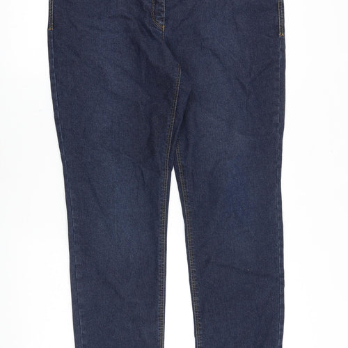 Sbelt Jeans Womens Blue Cotton Straight Jeans Size 38 in Regular Zip