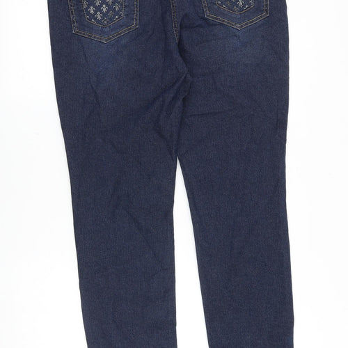 Sbelt Jeans Womens Blue Cotton Straight Jeans Size 38 in Regular Zip