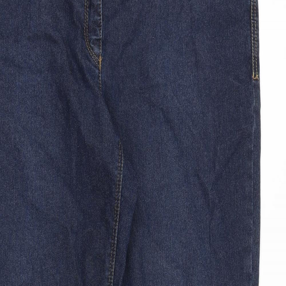 Sbelt Jeans Womens Blue Cotton Straight Jeans Size 38 in Regular Zip