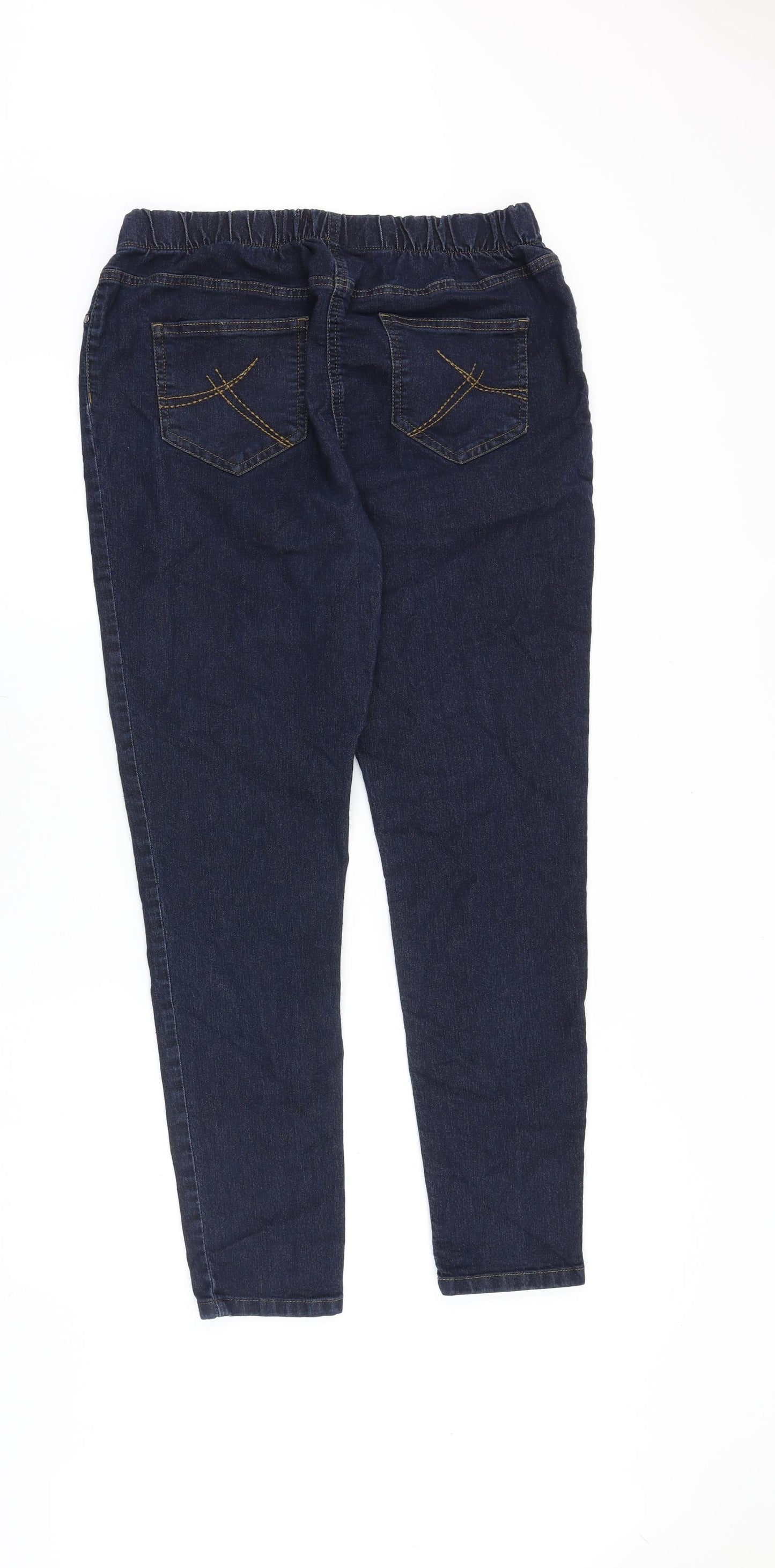 TU Womens Blue Cotton Jegging Jeans Size 16 Slim