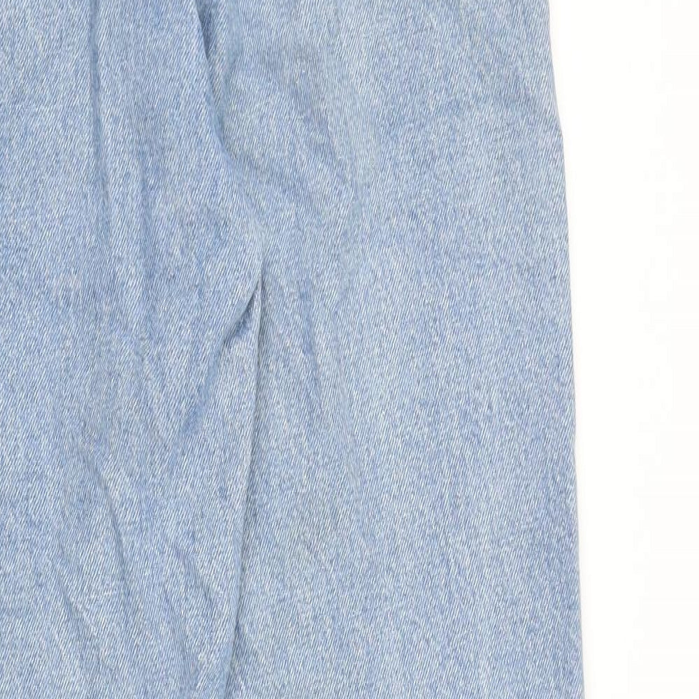 Missguided Womens Blue Cotton Tapered Jeans Size 4XL Regular Zip