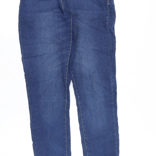 Denim & Co. Womens Blue Cotton Skinny Jeans Size 8 Slim Zip