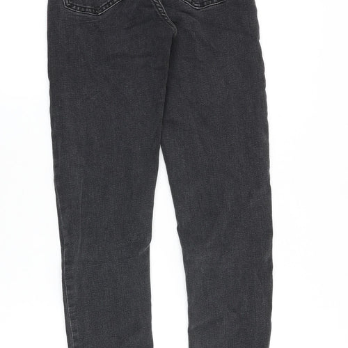Marks and Spencer Womens Black Cotton Skinny Jeans Size 8 Slim Zip