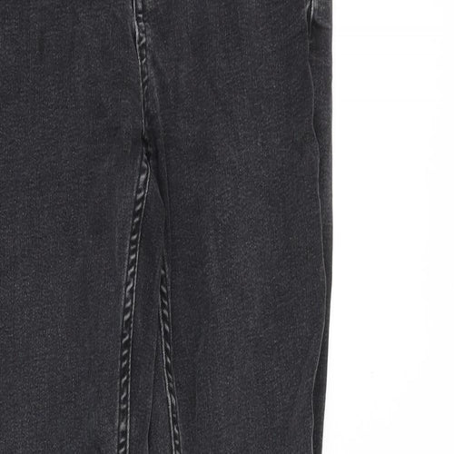 Marks and Spencer Womens Black Cotton Skinny Jeans Size 8 Slim Zip