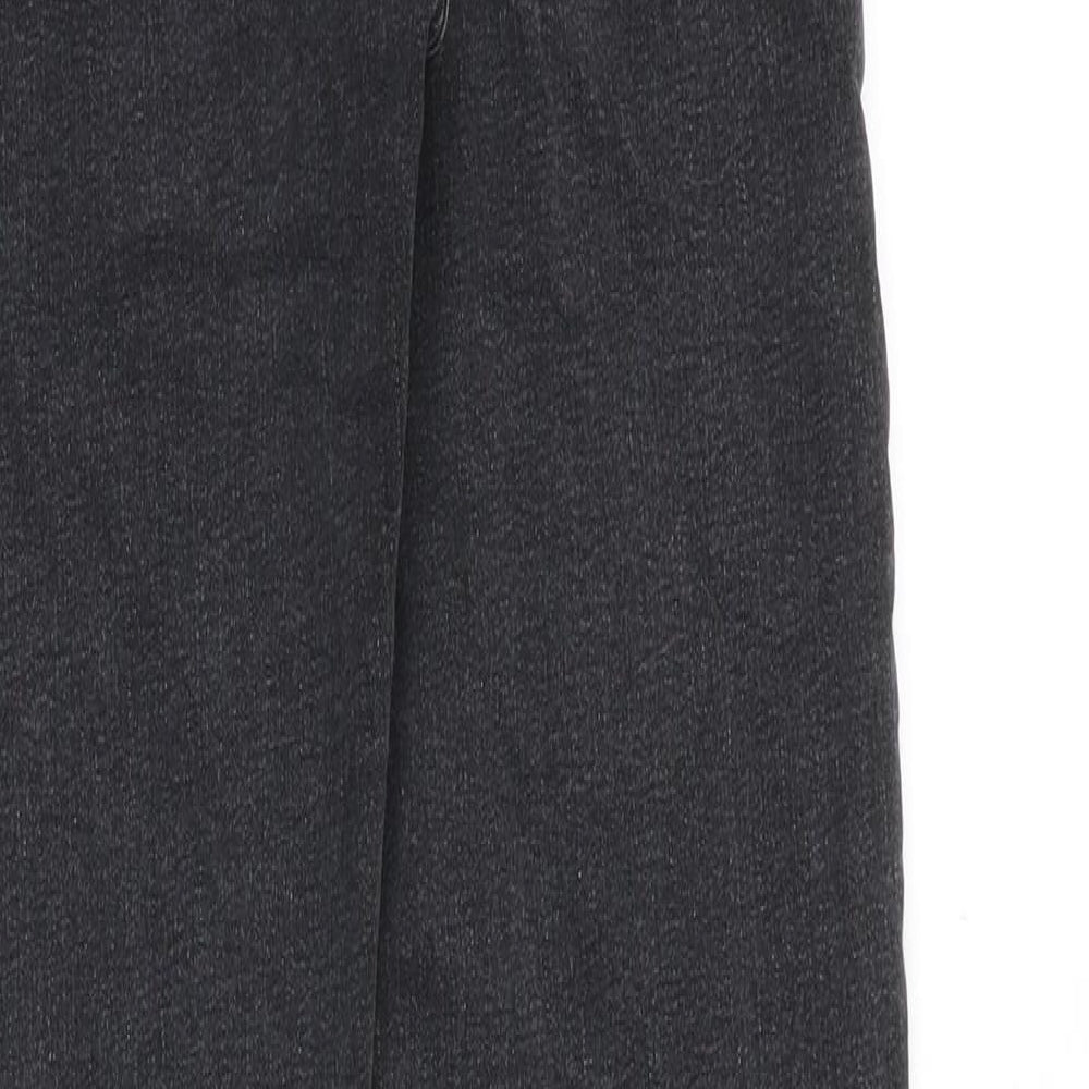 Marks and Spencer Womens Black Cotton Skinny Jeans Size 8 Slim Zip