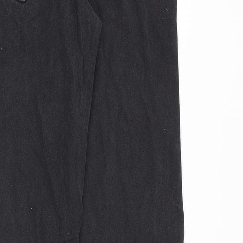 Denim & Co. Womens Black Cotton Straight Jeans Size 6 Regular Zip