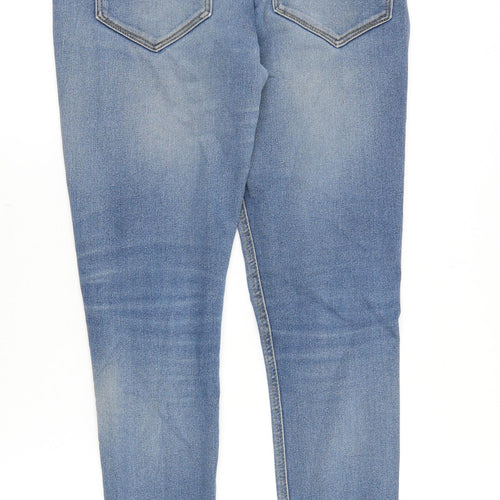 Boohoo Mens Blue Cotton Skinny Jeans Size 30 in Slim Zip
