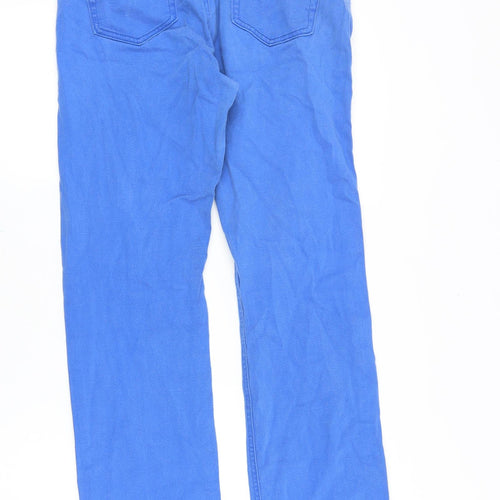 Jordache Womens Blue Cotton Straight Jeans Size 30 in Regular Zip