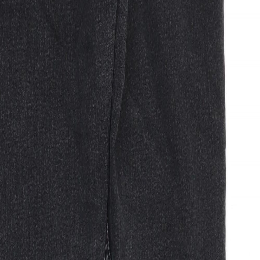 Marks and Spencer Womens Black Cotton Skinny Jeans Size 10 Slim Zip