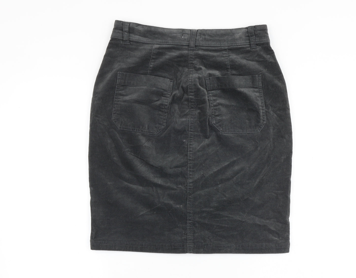 Papaya Womens Green Cotton Straight & Pencil Skirt Size 10 Button