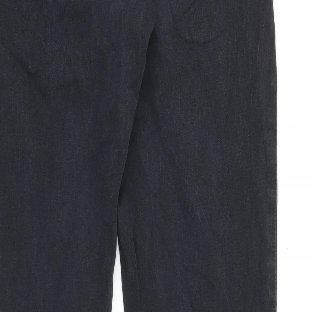 Topshop Womens Black Cotton Skinny Jeans Size 32 in Slim Zip