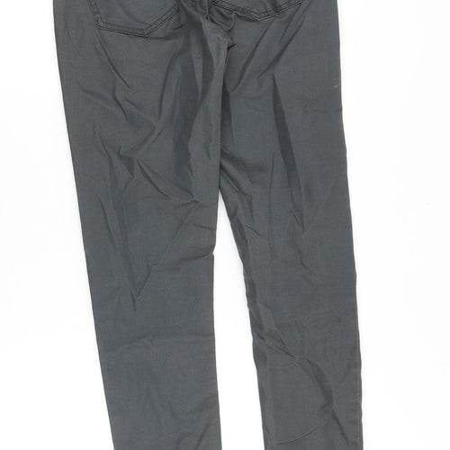 H&M Womens Grey Cotton Skinny Jeans Size 8 Regular Zip