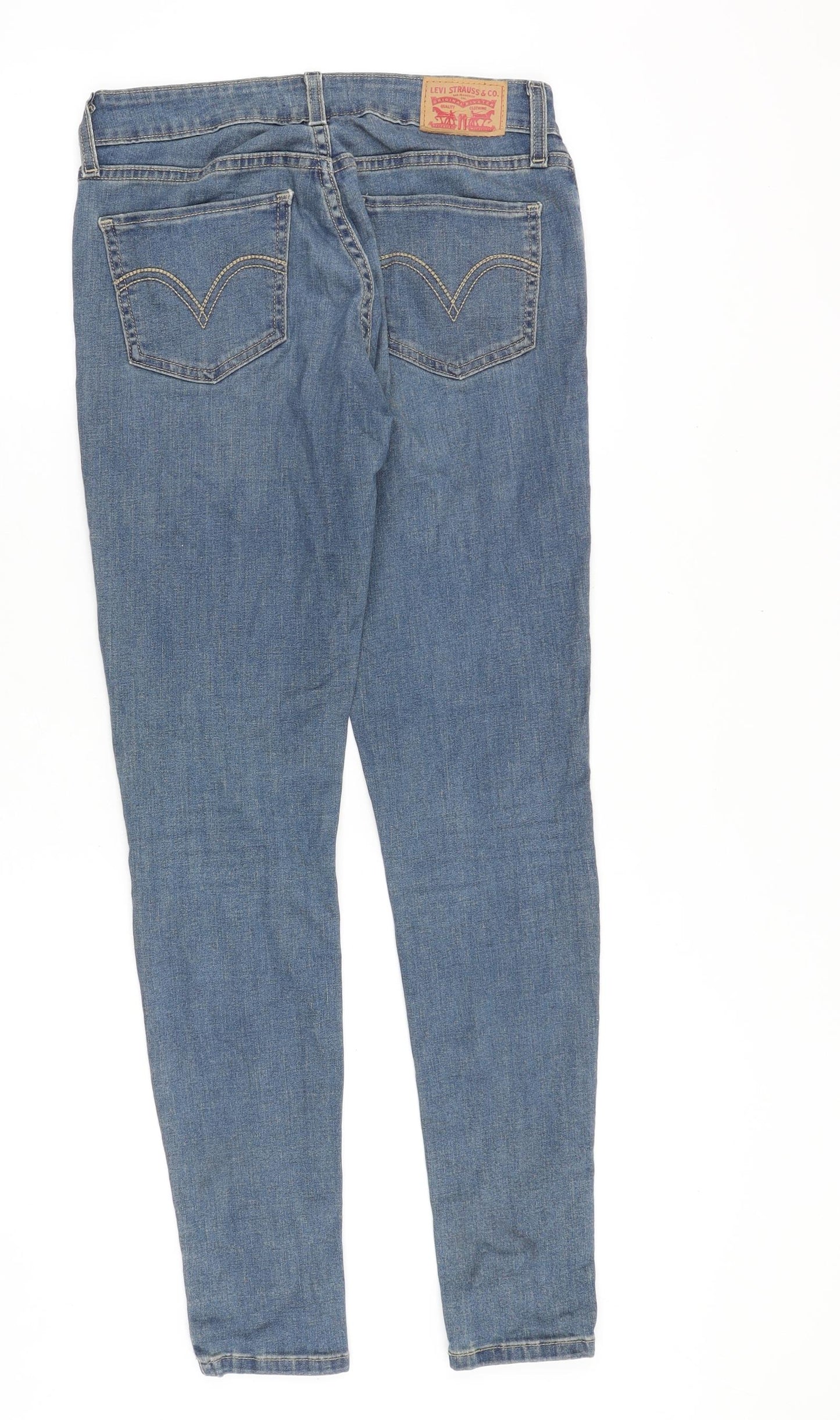 Signature by Levi Strauss & Co. Womens Blue Cotton Skinny Jeans Size 27 in Slim Zip