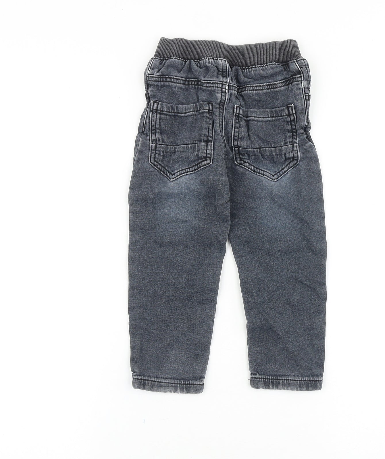Nutmeg Boys Grey Cotton Skinny Jeans Size 2-3 Years Regular Button