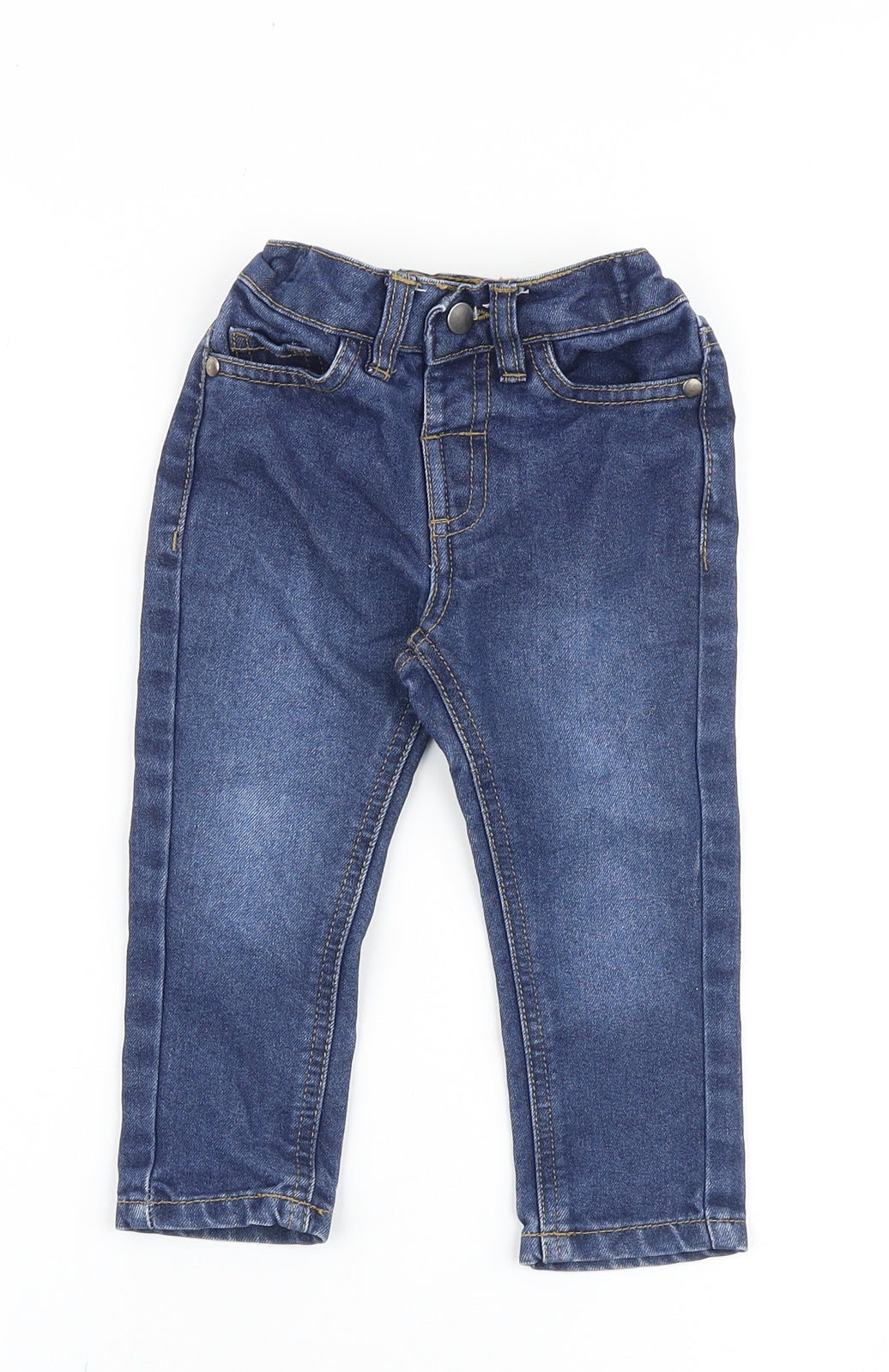 PEP&CO Baby Blue Cotton Jogger Jeans Size 18-24 Months L50 cm Zip