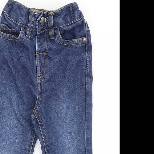 PEP&CO Baby Blue Cotton Jogger Jeans Size 18-24 Months L50 cm Zip